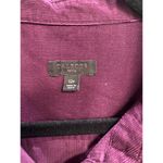 Talbots Shirt Dress Womens Petites 12P Purple Long Sleeve Collar 100% Cotton B64 Photo 5