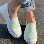 Lime Tye Dye Slip On Sneakers Multiple Size 7.5 Photo 2