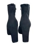 Women's So Me, TRENDY suede faux leather 4" block heel platform boots Black Size 7.5 Photo 6