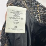 H&M  Pencil Skirt 8 Black Boucle Ruffle Tweed Old Money Office Chic Dark Academia Photo 2