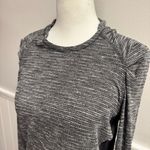 Lululemon Think Fast Long Sleeve Heathered Herringbone Heathered Black 8 Photo 5