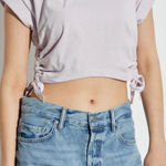 ALL SAINTS  Ruched Tie-Side Top BLACK Photo 0