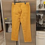 πDOENπ Diana Jean ~ High Waisted Button Fly Straight Leg Jeans Palomino 31 NWT Yellow Photo 10