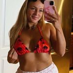 Revolve Palm Tree Neon Bikini Top Photo 0