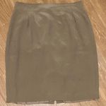 Diane Von Furstenberg  tan Pencil Skirt 100% silk. Lined. Size 16 Photo 0