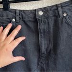 Topshop ‎ Women’s NWT Black Raw Hem Mini Jean Skirt Size 10 Photo 6