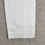 Brooks Brothers 346 Womens Stretch Pants 12 White Wide Leg Flat Front Textured Photo 8