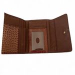 Liz Claiborne brown leather crocodile print  wallet Photo 2