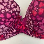 Victoria's Secret  Bra Body By Victoria Lined Demi Hearts Gem Pink Fuchsia Purple Photo 3
