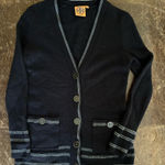 Tory Burch  Navy V-neck Botton Down Cardigan Sweater Photo 0