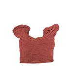 Abercrombie & Fitch Smocked Crop Top Puff Sleeve Blouse Womens Size M Photo 1