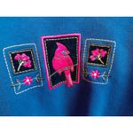 Top Stitch by Morning Sun Navy Blue Cardinal Bird Embroidered Size M Size M Photo 2