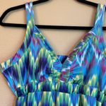 Bright Watercolor Summer Tank Sleeveless Dress Tennis Active Travel Size Large Photo 1