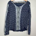 Lucky Brand Los Angeles V-neck Long Sleeve Blouse Size Small Photo 0