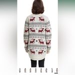 Reindeer Tunic Sweater Sz L EUC Adorable perfect for holidays Tan Size L Photo 6