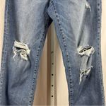 Vervet  Size 30 Blue High Rise Distressed Raw Hem Straight Leg Crop Jeans Cali Photo 2