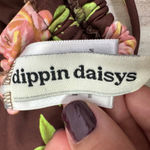 Dippin' Daisy's  Brown Pink Rose Floral Bikini Swimsuit Set Size XL Photo 3