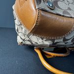 Coach  Brown and Tan Signature Jacquard Satchel Handbag Photo 9