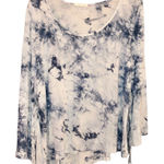 Urban Outfitters  Entro Long Sleeve Tie Dye Fringe Shirt‎ Blue Large Photo 0