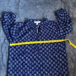 Michael Kors  Blue Floral Top with Gold Zipper Photo 4