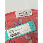 Kaileigh Faux Wrap Dress NWT Size M – Coral Red Floral Short Sleeve Photo 4