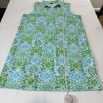 Talbots  Green Medallion Effortless Jersey Polo Sleeveless Dress Size 2X Photo 8
