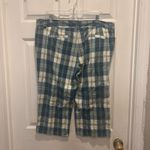 J.Crew Vtg Plaid Cropped Favorite Fit Pants Green Blue Women's Size 14 Photo 2