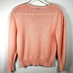 VTG Charlotte Van Horne Peach Appliqué & Rhinestone Grandma Sweater Size M Pink Size M Photo 1