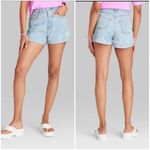 Wild Fable Women's Super High Rise Rolled Cuff Denim Shorts 6 Light Wash Jeans Photo 1