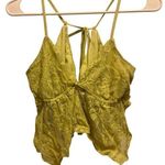 Tilly’s  Full Tilt Lace Cropped Tank Top Green Medium Size medium Good condition Green, lace, cropped, tank top, shirt, tie back Photo 0