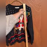 Casual Corner Pullover Christmas Holiday Sweater Size S‎ Black Photo 11