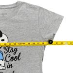 Peanuts Snoopy Graphic Tee Short Sleeves Text Stay Cool Gray T Photo 4