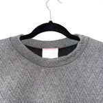 Romeo + Juliet Couture Romeo & Juliet NWT Gray Stitched Chevron Short Sleeve Sweatshirt Photo 1