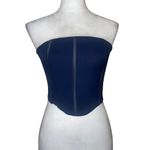 Kendall + Kylie  Navy Blue Bustier Corset Top Feminine Romantic Layers XS Photo 1