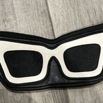 Cosmetic pouch in cat eye shape. Love Bravery by Lady Gaga and Elton John Black Photo 0