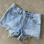 Levi's 501 light wash mid rise denim shorts Photo 0
