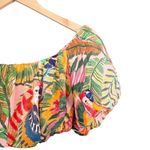 Farm Rio NWT  Tropical Macaw Leaves Off The Shoulder Crop Top OTS Size XS NEW Photo 5