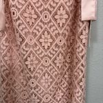 Nanette Lepore NWT Blush Pink V-Neck Ruffle Lace Tie Shoulder Dress- Size 12 Photo 4