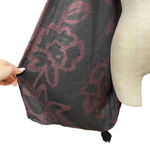Cleobella Sevigny Capelet Maroon & Black Floral Poncho Wrap One Size Photo 13