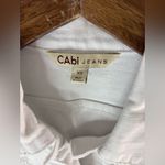 CAbi XS Short Sleeved Summer Denim Jean Jacket in White Photo 7