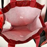 Lululemon Signature Logo Tote Bags Set of Three Red Black Double Handle Small Photo 12