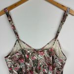 Victoria's Secret Vtg Victoria’s Secret Paisley Sheer Tank Sz Large Lace Trim Sexy Sleep Photo 9