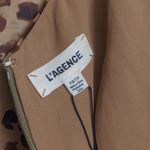 L'Agence Chiara Silk Twist Tank Top Brown Leopard Sleeveless Pleated XS New Photo 6