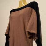 Christine Gerard Dusty Rose and Black Scoop Neck Dolman Sleeve Sweater Size M Size M Photo 2