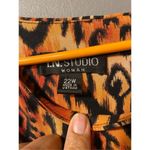 I.N. Studio Black And Orange Print High Neck Zip Back Dress Size 22W Photo 4