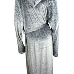 Berkshire Homewear Island Fleece Hooded Robe Phantom Medium NWT Warm Cozy Gray Photo 3