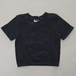 ZARA  Black Ribbed Woman's Cropped Top Size XS Photo 1