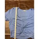 O'Neill  Hilda Blue Puff Sleeve Textured Wrap Front Crop Top Size‎ Large New Photo 14