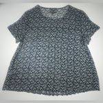 W5  Women's Blue and White Geometric Blouse 🤍💙 Photo 6