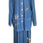 Vintage denim hand painted jumper maxi dress and Jacket size L Size L Photo 3